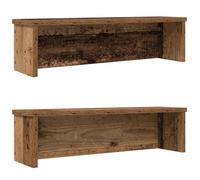 Mangloder - Estantes de cocina apilables, 2 unidades, aspecto de madera envejecida, 50 x 15 x 16 cm, de material de madera para cocina, encimera, fregadero y estufa, ahorra espacio, sistema de