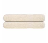 Mangloder Frogn Juego de 2 toallas de mano, color crema, 100 x 200 cm, 100 % algodón hilado en anillo, 360 g/m², OEKO TEX Standard 100, absorbentes y suaves para baño, playa, sauna, spa