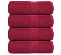 Mangloder Frogn - Juego de 4 toallas de baño, 100% algodón hilado en anillo, 30 x 30 cm, 360 g/m², absorbentes, certificado OEKO TEX Standard 100, lavables a máquina, para baño, aseo y viajes