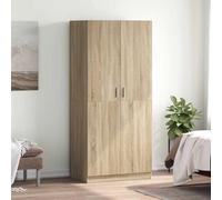 Mangloder Sonoma Roble 80x52x180 cm con 2 puertas, barra para colgar, compartimento alto y ahorro de espacio para dormitorio, pasillo, vestidor y habitación infantil