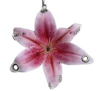 MANGMAO Abalorio para bolso de mano, diseño de flores Y2K, accesorios de verano con tachuelas de orquídea falsa (lirio rosa)