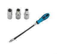 Mango adaptador de llave de vaso flexible de 14 pulgadas con conexión de 1/4 pulgadas para H5 H6 H7 diseño de agarre cómodo