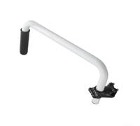 Mango auxiliar ergonómico de metal para cortacésped y recortadora de césped con agarre cómodo para un cuidado del patio sin esfuerzo y control preciso en acabado plateado (C)