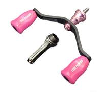 Mango basculante de carrete de pesca con barra de equilibrio para NASCI, para Sephia, para STELLA diseñado para adaptarse a carretes (rosa brillante)