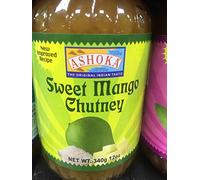 Mango Chutney Original 340 g en frasco de cristal, salsa agridulce suave poco picante para curry, carnes, pescados, quesos y aperitivos
