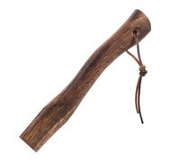 Mango Corto de Madera de Hickory Curvo Ergonómico | Repuesto Correa de Cuero, Acabado Liso sin Rebabas, para Hogar, Carpintería y Uso Exterior