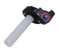 Mango de acelerador de aleación de aluminio de montaje rápido para manillar de moto ciclomotor scooter, resistente mango de repuesto en azul y dorado
