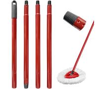 Mango de acero inoxidable de 4 secciones para escoba Vileda, compatible con Vileda Turbo Smart, EasyWring y fregona Vileda