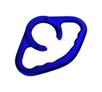 Mango de agarre de pasajero Honda para tanque de combustible de motocicleta, aleación de aluminio CNC con ranuras antideslizantes para una sujeción segura durante el viaje (azul)
