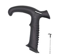 Mango de bastón - Agarre de Goma Texturizado portátil, reemplazo ergonómico Antideslizante | Parte de bastón de Senderismo Resistente, Ajuste Seguro, Mango de bastón de Larga duración para