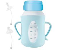 Mango de biberón,mango de botella de alimentación de silicio,protector de botella de leche de grado alimenticio,agarre de biberón, caja protectora de botella resistente a la caída con buckbill y tubos