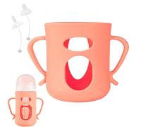 Mango de biberón,mango de botella de alimentación de silicio,protector de botella de leche de grado alimenticio,agarre de biberón, caja protectora de botella resistente a la caída con buckbill y tubos