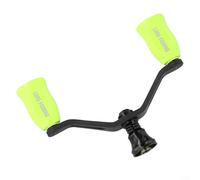 Mango de brazo basculante doble de fibra de carbono para carretes Daiwa Fuego Prorex V, perilla de actualización de 2 rodamientos con opciones rojo, verde, morado, negro, rosa, dorado (verde brillante