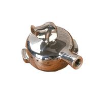 Mango De Café De 2 Orejas De 58 Mm, Compatible Con Nuova, Portafiltro De Café De Acero Inoxidable, Herramienta De Café Con Mango De Madera Maciza De Boca Simple Y Doble(Single mouth head)