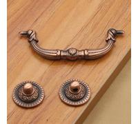 Mango de caída de cuello de cisne de 92 mm, vintage, para armario, cajón, aparador, estantería, puerta, cubo de basura, aleación de zinc duro para muebles clásicos (96 mm)