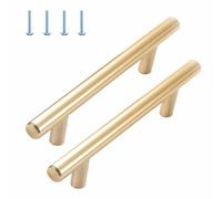 Mango De Cajón,Tiradores De Armario Dorados,Distancia Del Agujero De 128mm,Tiradores Para Puertas De Muebles,Herrajes Para Armarios De Cocina De Aluminio,Con Tornillos,Quantities:20-holecenters:256mm