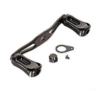 Mango de carrete de carbono con brazo de aleación de aluminio extendido diseñado para adaptarse a la mayoría de carretes de cebo con montaje de 8 x 5 mm (8 x 5 mm + 7 x 4 mm, negro)