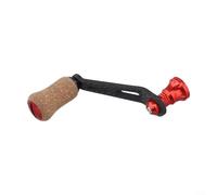 Mango de carrete de fibra de carbono de 70 mm para Daiwa Fuego Salamandra - Brazo basculante único con perilla redonda de 38 mm - Pieza de repuesto de carrete dorado (rojo)