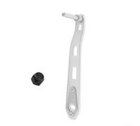 Mango de carrete de pesca de aleación de aluminio con perilla EVA para carretes de cebo de 135 mm de longitud, negro (plateado)