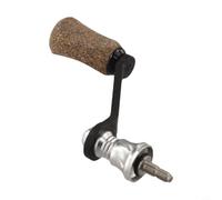 Mango de carrete de pesca de carbono ligero de repuesto para Twin Power para Stradic para nasci, perilla de alimentación de distancia entre ejes de 55 mm (plateado)