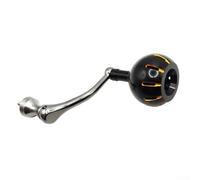 Mango de carrete de pesca de carbono, repuesto de carrete de un solo brazo compatible con piezas de actualización Stella Twin Power (38 mm negro dorado)