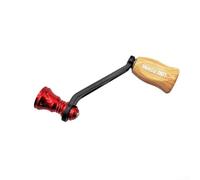Mango de carrete de pesca de fibra de carbono con brazo basculante único para Daiwa Fuego/Taula/Exceler/Caldia/Prorex/Certate/Luvlas Series, aluminio de aviación, distancia entre ejes de 55 mm (rojo)