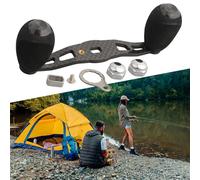 Mango de carrete de pesca de fibra de carbono con perilla de EVA para carretes de cebo y arrastre compatible con conjuntos de convertidores comunes (7 x 4 mm)