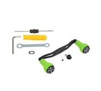 Mango de carrete de pesca de fibra de carbono de 130 mm, brazo basculante doble para Daiwa para abu para stradic para stella EVA corcho Grip perilla de potencia mejora de agua salada y agua dulce