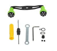 Mango de carrete de pesca de fibra de carbono de 130 mm, brazo basculante doble para Daiwa para abu para stradic para stella EVA corcho Grip perilla de potencia mejora de agua salada y agua dulce