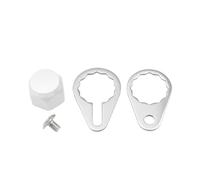 Mango de carrete de pesca de metal, tapa de rosca, placa de bloqueo de tuerca de manivela, cubierta izquierda/derecha, accesorios de herramientas de aparejo, tapas de rosca de carrete