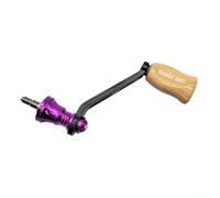 Mango de carrete de pesca de un solo brazo, fibra de carbono de 70 mm con interfaz de acero inoxidable, compatible con STELLA para STRADIC Complex F4 Twin Power Cardif para carretes SAHARA (morado)