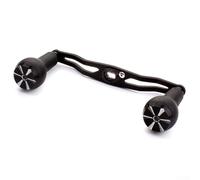 Mango de carrete de pesca, mango de manivela de fibra de carbono de 130 mm con empuñaduras de espuma para piezas de modificación de carrete de tambor de señuelo (negro izquierdo)