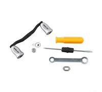 Mango de carrete de pesca, para Daiwa para Tatula 80 para Alphas para carrete de pesca Abu, mango basculante de carbono, repuesto de perilla de alimentación de 8 x 5 mm (mano derecha plateada)