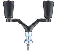Mango de carrete de pesca plegable hecho de aleación resistente con agarre suave ergonómico compatible con la mayoría de los modelos de carretes 500 a 4000 para pesca al aire libre, color negro (E)