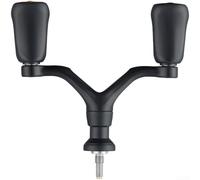 Mango de carrete de pesca plegable hecho de aleación resistente con agarre suave ergonómico compatible con la mayoría de los modelos de carretes 500 a 4000 para pesca al aire libre, color negro (D)