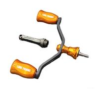 Mango de carrete giratorio de fibra de carbono, barra de equilibrio doble balancín, agarre de control de caña de pescar con rodamientos de bolas dobles PARA NASCI PARA Sephia (dorado)