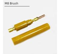 Mango de cepillo de soldadura con cabezal de cepillo de limpieza de soldadura M6 M8 M10 reemplazo para limpieza de metales 1 unids (M8)