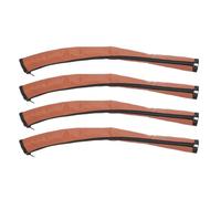 Mango de cochecito Cubierta PU Cuero Fit 4pcs Conjunto con diseño de cremallera para protección del manillar del cochecito de bebé y cómodos accesorios protector de manga del (Marrón)