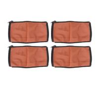 Mango de cochecito cubierta PU Leather Fit universal Baby Pram manga manga protector con diseño de cremallera para accesorios de cochecito 4pcs set 25x10 5cm (Marrón)