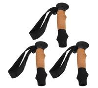 Mango de Corcho con Diámetro 3 Piezas para Bastón de Trekking | Repuesto con Correa para Muñeca, Plástico y Corcho, Antideslizante y Ligero, para Trekking y Escalada