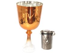 Mango De Cristal De Color De 6 Pulgadas For Cantar, For Sanación Con Sonido, Yoga, Meditación, Chakra Del Corazón Estándar Perfecto, Con Mazo, Bolsa De Transporte De Viaje(C4 tone,432hz)