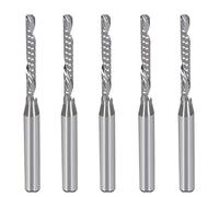 Mango de cuchillo de 3.175mm, taladro de fresadora CNC de fresadora de extremo espiral de ranura única, diámetro de corte de 2mm, 17mm cel para MDF de PVC