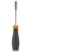 Mango de destornillador, adaptador hexagonal de 1/4 pulgadas con eje de acero al cromo vanadio y agarre de goma antideslizante, para reparación de muebles y electrodomésticos, color naranja