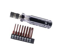 Mango de destornillador de doble extremo, agarre autobloqueante para accesorios de taladro, reparación del hogar, juego de herramientas manuales