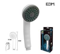 EDM Mango de ducha mod. Jucar 01316 anticalcáreo Blanco