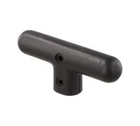 Mango de empuje para carrito de camping, mango ergonómico de repuesto para equipaje de carga, compras, pesca, actividades al aire libre, accesorio de plástico, 13 x 5,5 cm, color negro