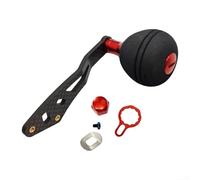 Mango de fibra de carbono de un solo brazo, perilla de EVA para carretes Daiwa -Shimano, longitud total de 92,5 mm, incluye rodamientos, placa de bloqueo, tuerca, tornillo, junta (1 juego) (tipo mano