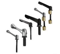 Mango de fijación ajustable para fresadora, perno de bloqueo de mesa, se adapta a aplicaciones de herramientas de fresado vertical Bridgeport y accesorios de banco de trabajo (plata 5-16/18)