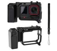 Mango de fotografía callejera para Insta360 Ace Pro 2/Ace Pro Jaula protectora con soporte de liberación rápida, zapata fría, correa de muñeca, soporte de agarre de cámara para accesorios Insta 360