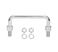 Mango de gabinete Partes de hardware Iron de metal 304 Silver de acero inoxidable 100 mm